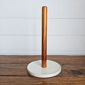 MAGNOLIA Hearth & Hand Papper Towel Holder, Stoneware and Wood
